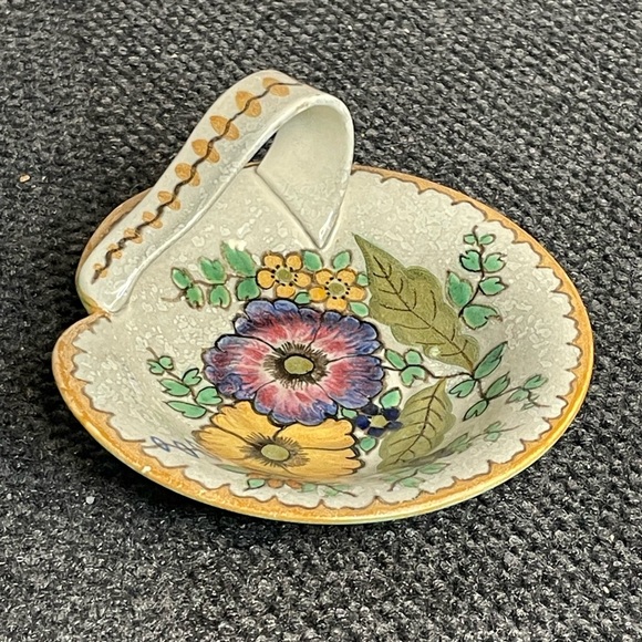 Vintage Royal Zuid Holland GOUDA Areo Holland Dutch Handled Dish Art Pottery - Picture 2 of 5